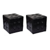 Stella Homewares Cubed Stools Black