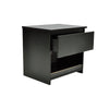 Stella Homewares Nightstand with One-Drawer Black 2 pcs