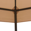 Stella Homewares Garden Marquee Gazebo Pavilion Tent Hexagonal Beige 323x265 cm
