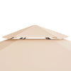 Stella Homewares Garden Marquee Gazebo Pavilion Tent Hexagonal Beige 323x265 cm