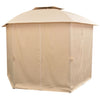 Stella Homewares Garden Marquee Pavilion Tent with Curtains Hexagonal 360x265 cm