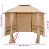 Stella Homewares Garden Marquee Pavilion Tent with Curtains Hexagonal 360x265 cm