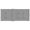 Stella Homewares Garden Highback Chair Cushions 2 pcs Grey 120x50x3 cm Fabric