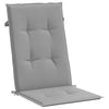 Stella Homewares Garden Highback Chair Cushions 4 pcs Grey 120x50x3 cm Fabric