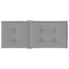 Stella Homewares Garden Highback Chair Cushions 4 pcs Grey 120x50x3 cm Fabric