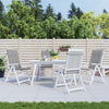 Stella Homewares Garden Highback Chair Cushions 4 pcs Grey 120x50x3 cm Fabric