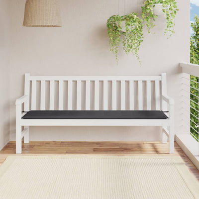 Stella Homewares Garden Bench Cushion Anthracite 180x50x3 cm Oxford Fabric