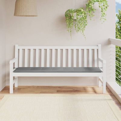 Stella Homewares Garden Bench Cushion Grey 180x50x3 cm Oxford Fabric