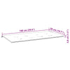 Stella Homewares Garden Bench Cushion Cream 100x50x4 cm Oxford Fabric