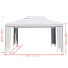 Stella Homewares Gazebo White 3x4 m