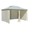 Stella Homewares Garden Marquee with Curtains 4x3 m White