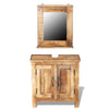 Stella Homewares Bathroom Vanity Cabinet with Mirror Solid Mango Wood