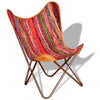 Stella Homewares Butterfly Chair Multicolour Chindi Fabric