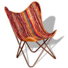 Stella Homewares Butterfly Chair Multicolour Chindi Fabric