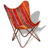 Stella Homewares Butterfly Chair Multicolour Chindi Fabric