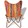 Stella Homewares Butterfly Chair Multicolour Chindi Fabric