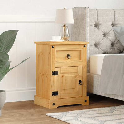 Stella Homewares Bedside Cabinet Mexican Pine Corona Range 53x39x66 cm
