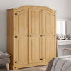 Stella Homewares Wardrobe Mexican Pine Corona Range 3 Doors