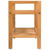 Stella Homewares Shoe Rack with 2 Shelves 50x27x40 cm Solid Oak Wood