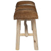 Stella Homewares Bench Real Leather Teak