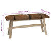Stella Homewares Bench Real Leather Teak
