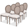 Stella Homewares Dining Chairs 6 pcs Cream Fabric