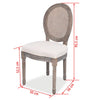 Stella Homewares Dining Chairs 6 pcs Cream Fabric