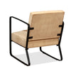 Stella Homewares Lounge Chair Cream Genuine Goatskin and Canvas