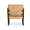 Stella Homewares Lounge Chair Cream Genuine Goatskin and Canvas