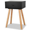 Stella Homewares Bedside Tables 2 pcs Solid Pinewood 40x30x61 cm Black