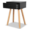 Stella Homewares Bedside Tables 2 pcs Solid Pinewood 40x30x61 cm Black