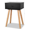Stella Homewares Bedside Tables 2 pcs Solid Pinewood 40x30x61 cm Black