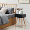 Stella Homewares Bedside Tables 2 pcs Solid Pinewood 40x30x61 cm Black