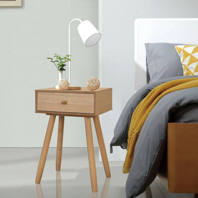 Stella Homewares Bedside Tables 2 pcs Solid Pinewood 40x30x61 cm Brown