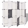 Stella Homewares Storage Cube Organiser with 9 Compartments Black and White