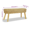 Stella Homewares Hall Bench 110x35x45 cm Natural Rattan