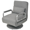 Stella Homewares Swivel Chair and Sofa Bed Light Grey Fabric