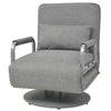 Stella Homewares Swivel Chair and Sofa Bed Light Grey Fabric