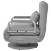 Stella Homewares Swivel Chair and Sofa Bed Light Grey Fabric