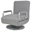 Stella Homewares Swivel Chair and Sofa Bed Light Grey Fabric