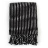 Stella Homewares Throw Cotton Squares 220x250 cm Black