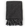 Stella Homewares Throw Cotton Squares 220x250 cm Black