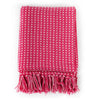 Stella Homewares Throw Cotton Squares 125x150 cm Pink