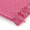 Stella Homewares Throw Cotton Squares 220x250 cm Pink