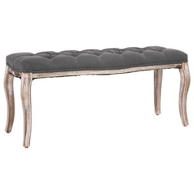 Stella Homewares Bench Linen Solid Wood 110x38x48 cm Dark Grey