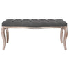 Stella Homewares Bench Linen Solid Wood 110x38x48 cm Dark Grey