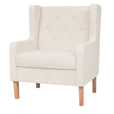 Stella Homewares Armchair Cream White Fabric