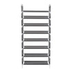 Stella Homewares Shoe Rack with 8 Shelves Metal and Non-woven Fabric Black