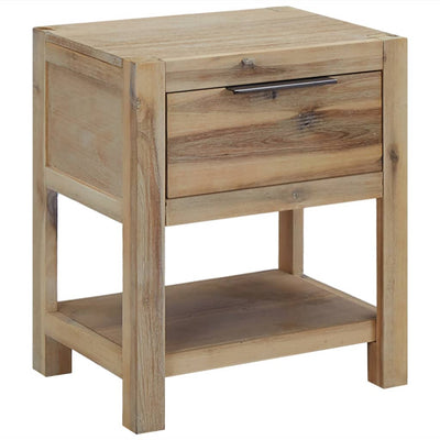 Stella Homewares Nightstand with Drawer 40x30x48 cm Solid Acacia Wood