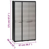 Stella Homewares Garden Storage Cabinet with 4 Shelves Black and Grey
